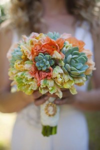 Coral Wedding Flowers for winter
