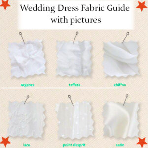 wedding dress fabric guide with pictures
