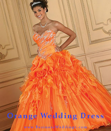 Orange Wedding Dress