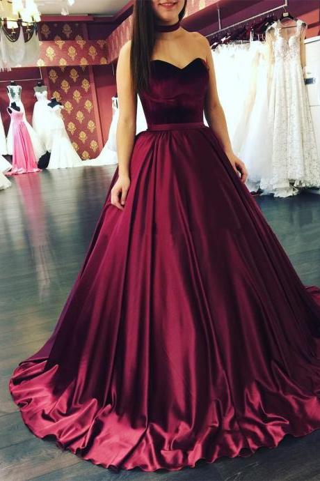 Red Wine Wedding Dress