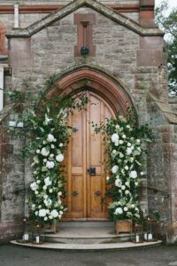 Church Doors & Banisters wedding flowers