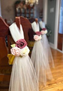 Pews & Bridal Aisle flower decoration