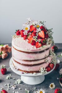 Fruit and Cream Filled Wedding Cakes